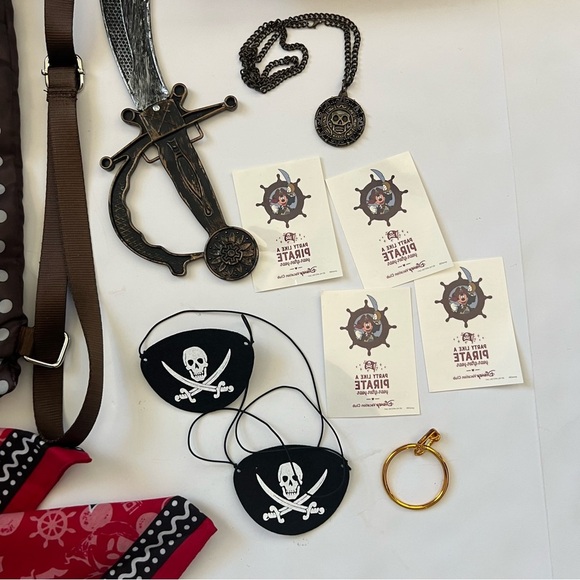 New DISNEY CRUISE LINE Mickey Mouse Pirate Night Drawstring Backpack Accessories - Picture 4 of 8